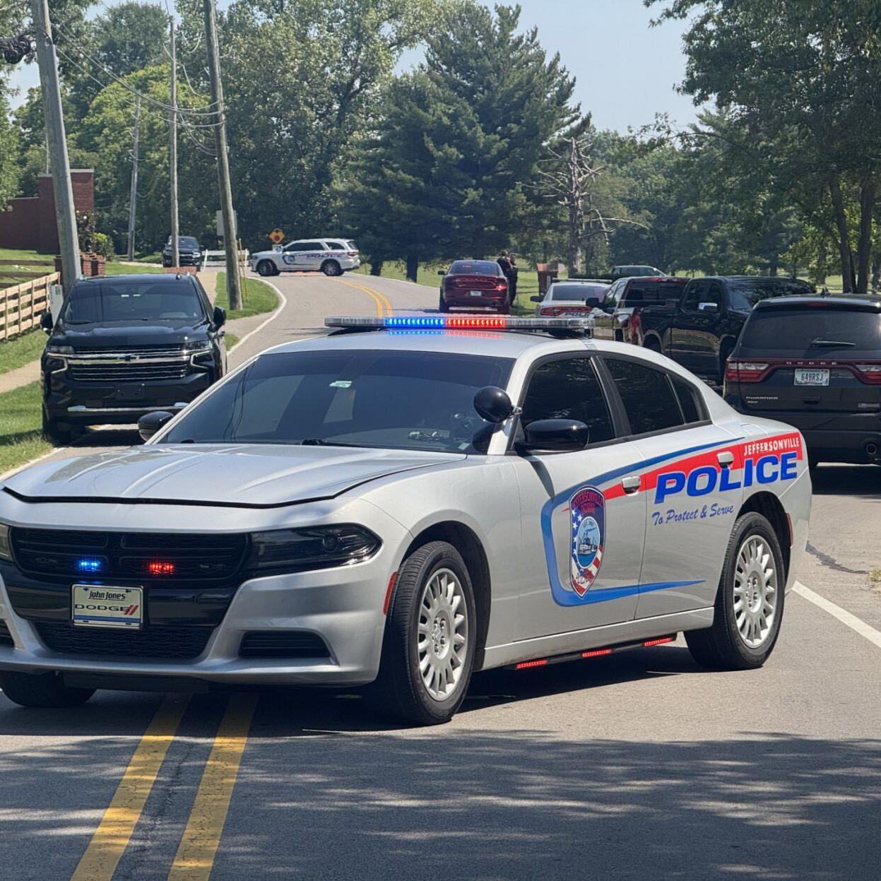 Jeffersonville police near Charlestown Pike